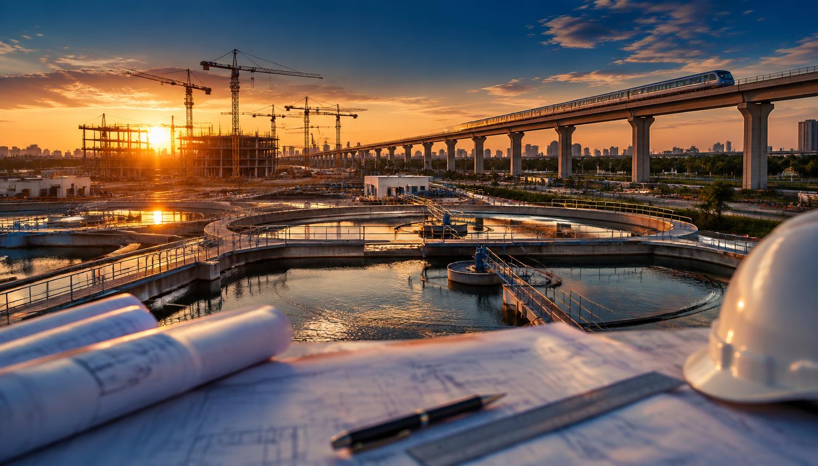 Illustration of large infrastructure and EPC project environment